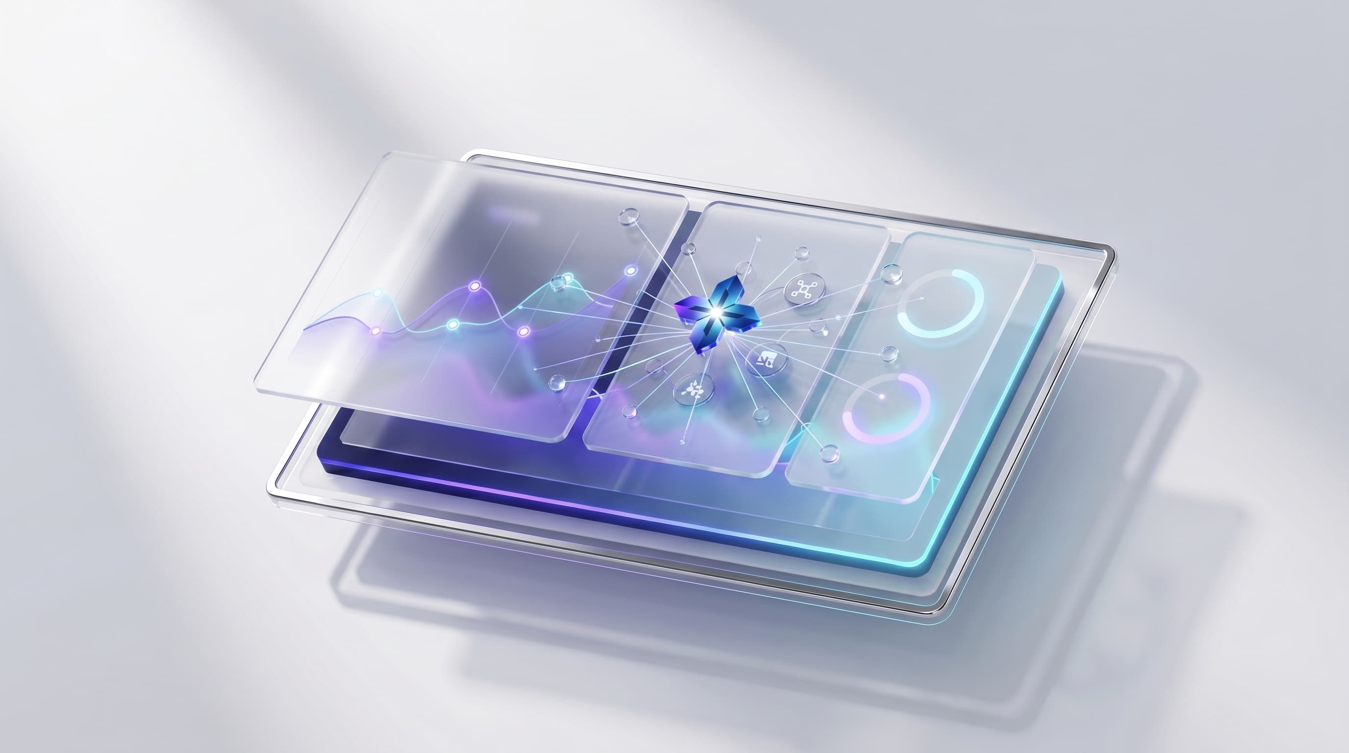 ViA Polaris intelligent operations dashboard — 3D product vignette